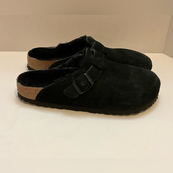 Birkenstock Women’s Boston Shearling Black Clog 40 - Picture 10 of 13
